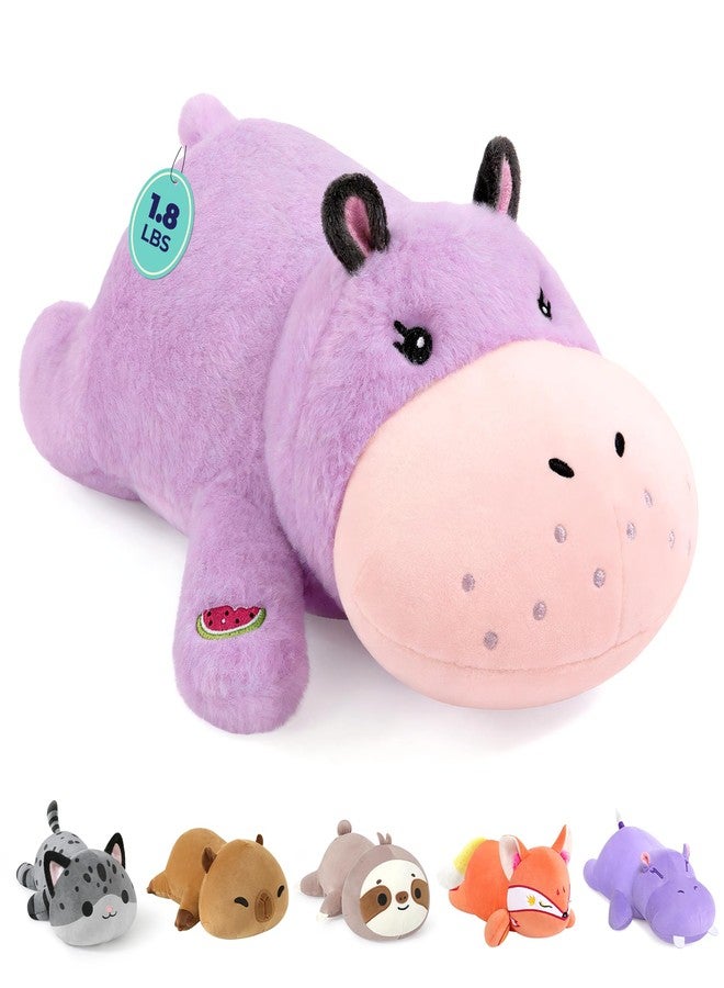 Onsoyours Original Weighted Hippo Stuffed Animals - 13.8"|1.8lbs Comfort Hippopotamus Plush, Soft Cute Hugging Plushies Toys Gifts for Kids & Adults - Image 1