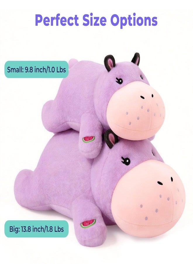 Onsoyours Original Weighted Hippo Stuffed Animals - 13.8"|1.8lbs Comfort Hippopotamus Plush, Soft Cute Hugging Plushies Toys Gifts for Kids & Adults - Image 4