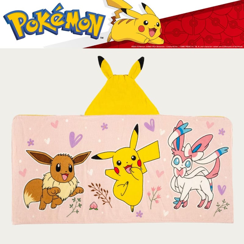 Franco Pokemon Girl Anime Kids Super Soft Bath/Pool/Beach Soft Cotton Terry Hooded Towel Wrap, 24 in x 50 in, (Officially Licensed Product) By Franco - Image 5