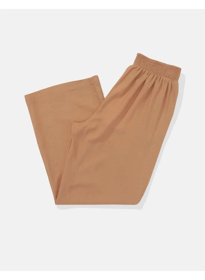 Aerie Aerie High Waisted Linen Blend Pool-To-Party Pant