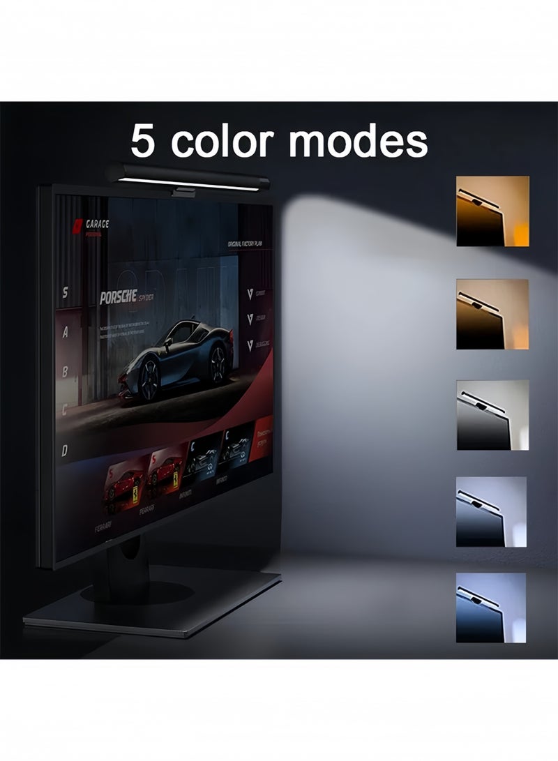 بيتك لمبة شاشة كمبيوتر مع إضاءة RGB، اضاءة شاشة قيمنق للمكتب والألعاب، مصباح فوق الشاشة بدون وهج، لون أسود - Image 3