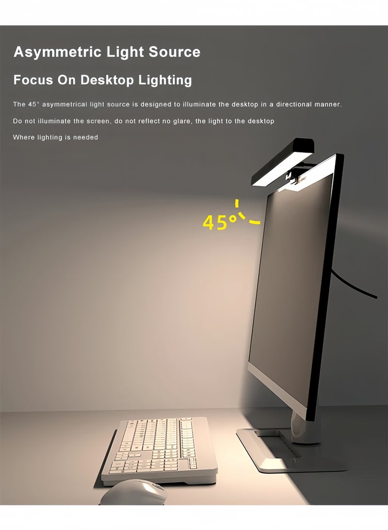 بيتك لمبة شاشة كمبيوتر مع إضاءة RGB، اضاءة شاشة قيمنق للمكتب والألعاب، مصباح فوق الشاشة بدون وهج، لون أسود - Image 5