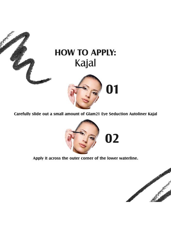 جلام 21 قلم كحل Glam21 يدوم طويلاً | مقاوم للتلطخ | عالي الصبغة | أسود مكثف بلمسة نهائية غير لامعة - Image 4