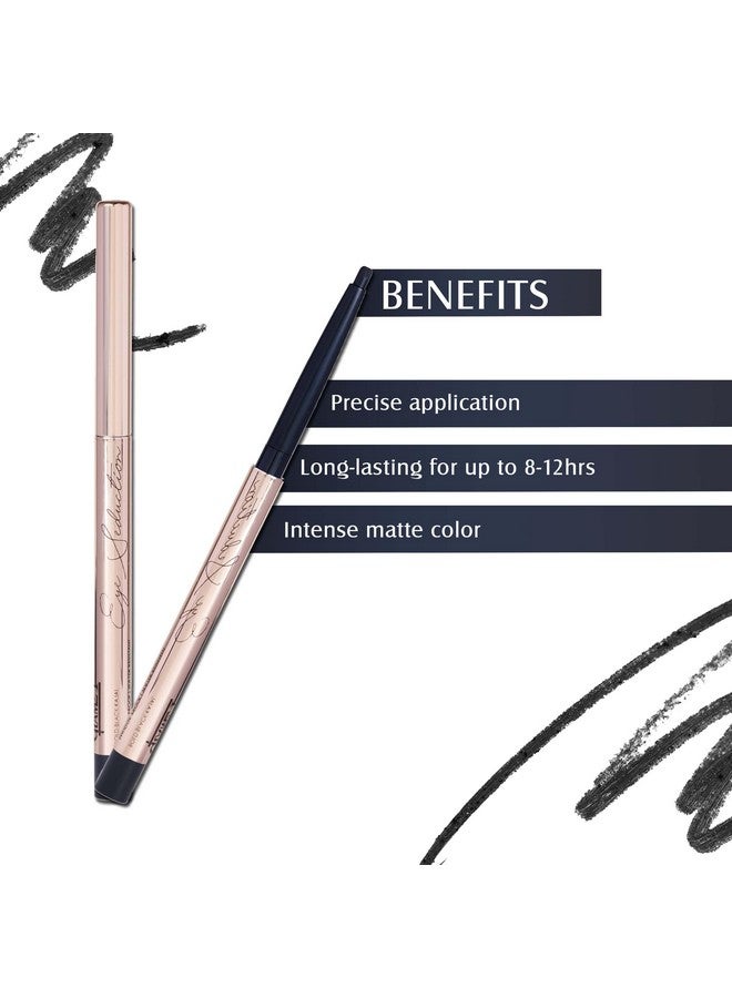 جلام 21 قلم كحل Glam21 يدوم طويلاً | مقاوم للتلطخ | عالي الصبغة | أسود مكثف بلمسة نهائية غير لامعة - Image 2