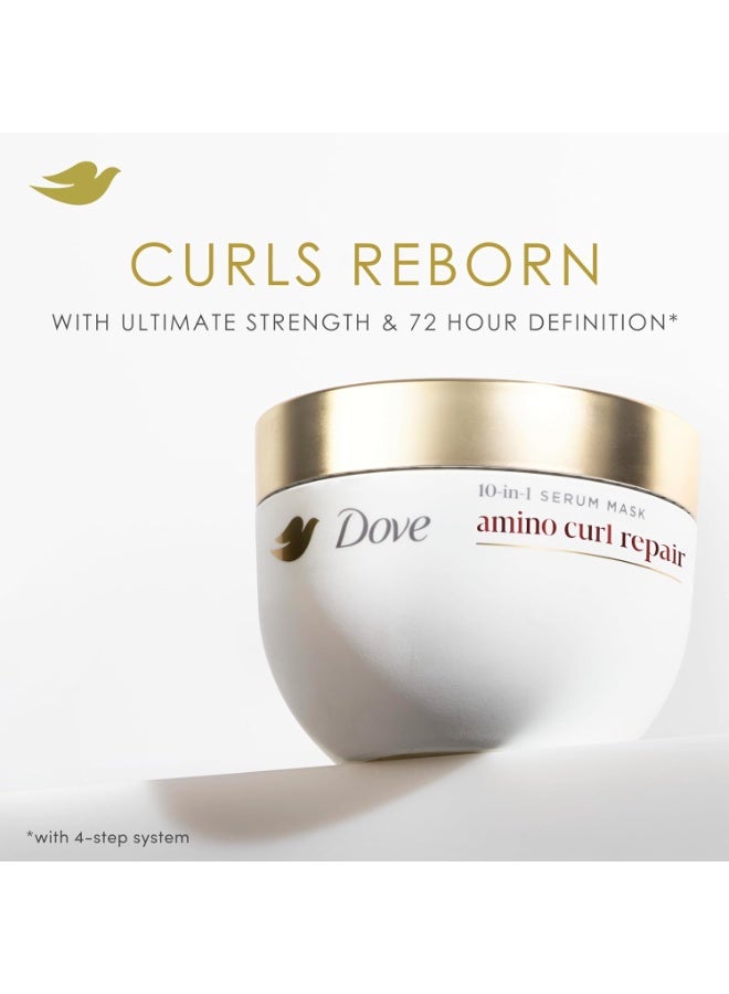 Dove قناع كريم دوف لإصلاح تجاعيد الشعر 10 في 1 للشعر المجعد والمجعد مع تقنية العناية بالبروتين الحيوي وزيت الجوجوبا 9.2 أونصة سائلة. - Image 3
