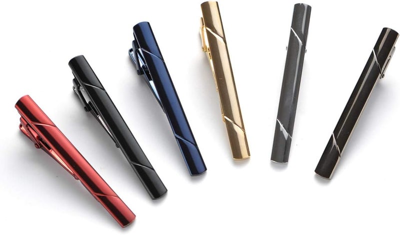 QIMOSHI Tie Clips for men Tie Bar Clip Set for Regular Ties Necktie Wedding Business Tie Pin Clips - Image 2