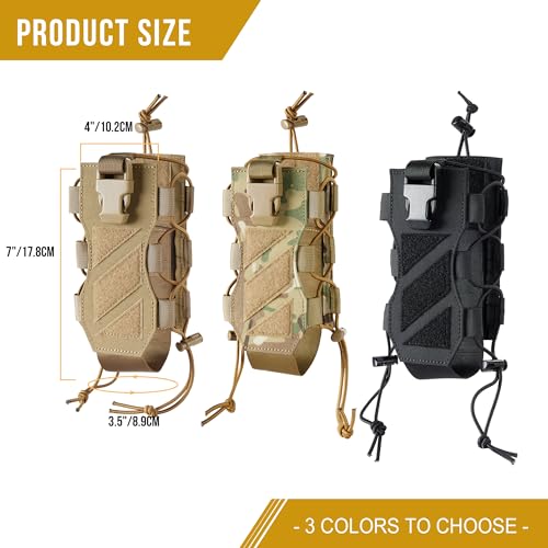 OneTigris Molle Water Bottle Holster, 32oz Adjustable Water Bottle Holder Tactical Water Bottle Pouch Lightweight Kettle Pouch Belt Bottle Carrier Bag with Straps for Outdoor Sports - Image 3