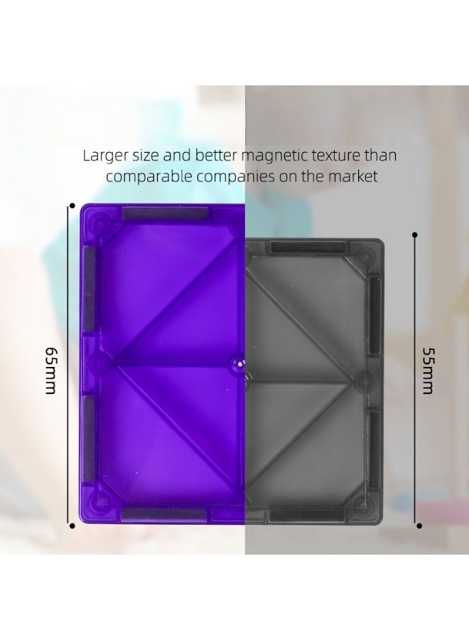 78-Piece Magnetic Tiles Building Blocks Set - STEM Educational Toys for Kids Ages 3+ | Creative Learning & Developmental Gift Idea for Toddlers Boys & Girls - Image 4