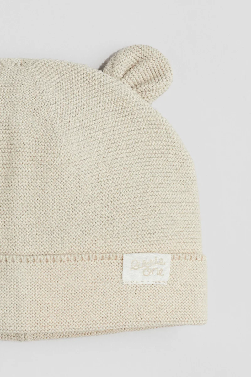 اتش اند ام قبعة بيني محبوكة من القطن