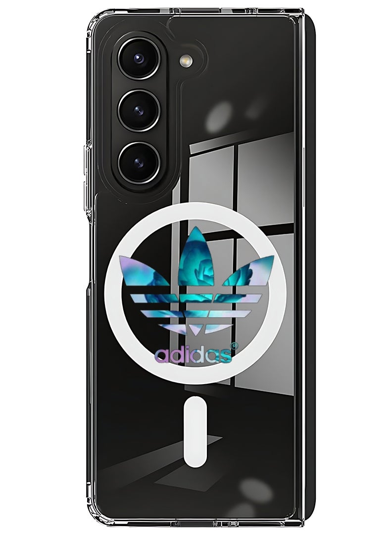 Theodor Magnetic Case for Samsung Galaxy Z Fold 5 Compatible with MagSafe Wireless Charging, Shockproof Phone Bumper Cover colouful-addidas  - Image 1
