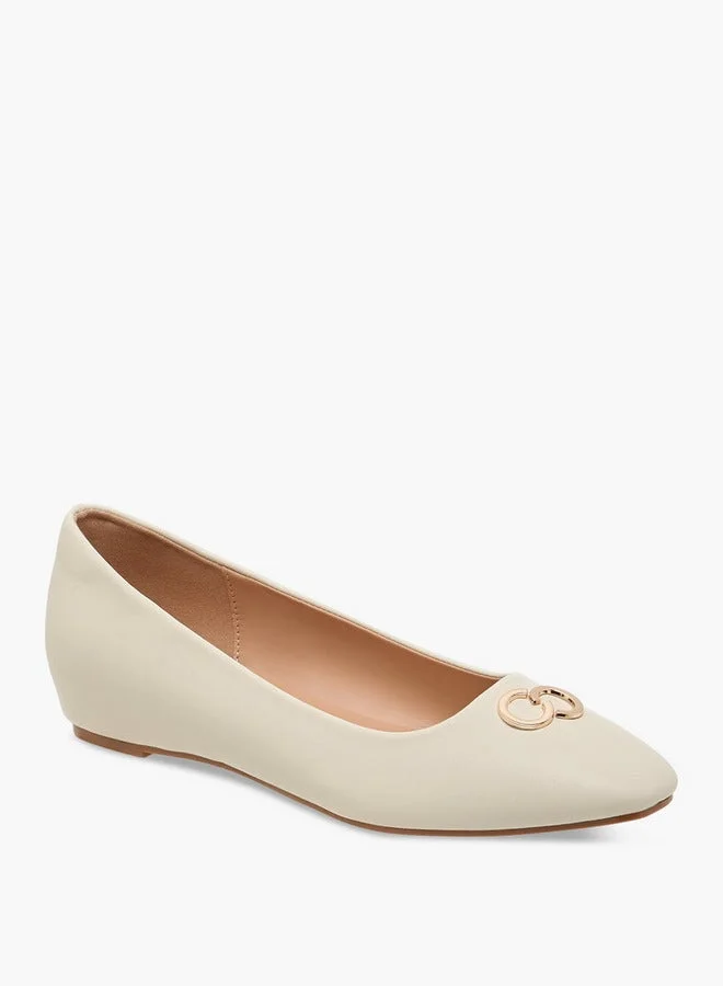 Celeste Women's Metal Accent Slip-On Ballerina Shoes