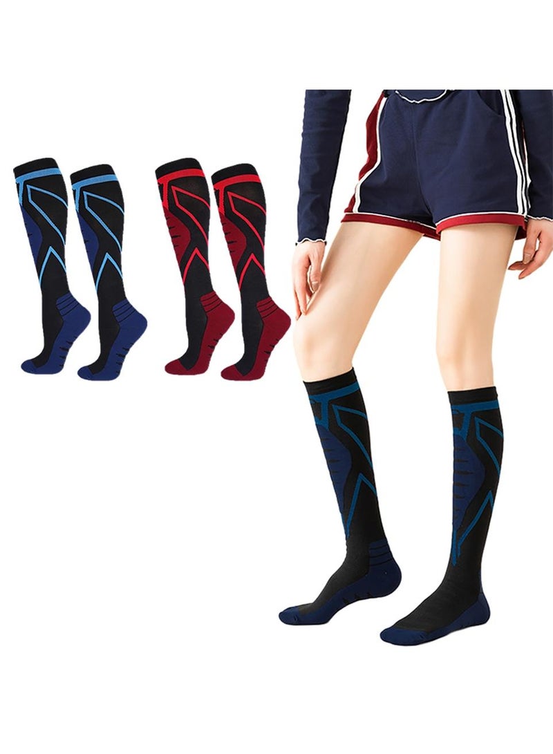 Sweet seven 2 Pairs Compression Socks 20-30 mmHg - Men's and Women's Sports Performance Socks for Running, Flying, and More - Image 1