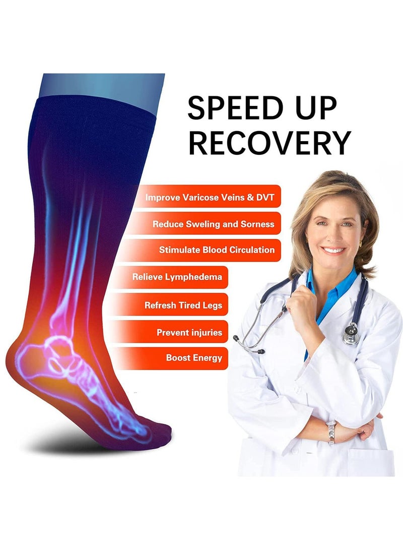 Sweet seven 2 Pairs Compression Socks 20-30 mmHg - Men's and Women's Sports Performance Socks for Running, Flying, and More - Image 3