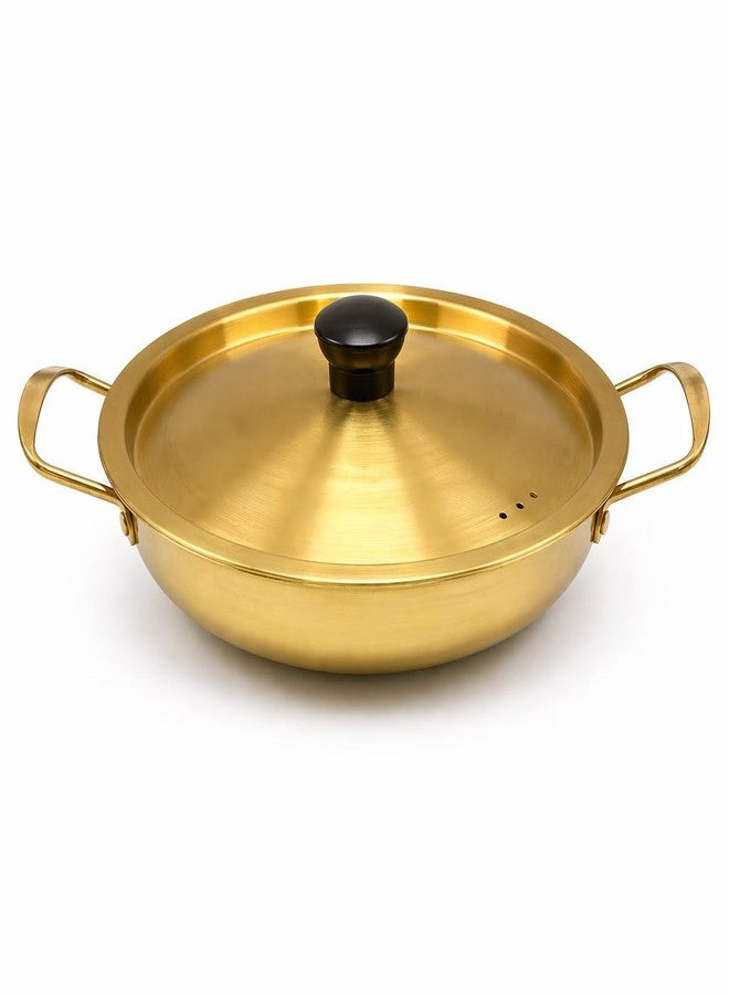 HEVASNEK Stainless Steel Korean Ramen Noodle Pot with Lid & Handle, 18-24cm Small Stockpot for Soup, Stew, Cooking Bowl, Ideal for Home & Restaurant Use - Image 1