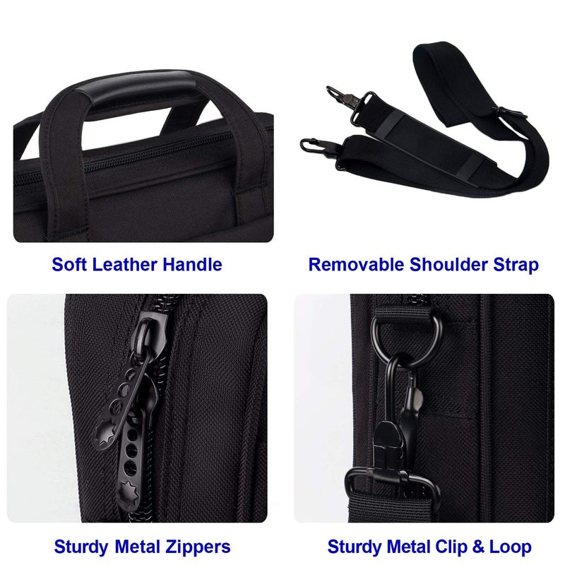 Taygeer Laptop Bag 15.6 Inch, Business Briefcase Gifts for Men Women, Water Resistant Messenger Shoulder Bag with Strap, Premium Office Bag, Carry On Laptop Case for Notebook/Computer/Laptop, Black - Image 5