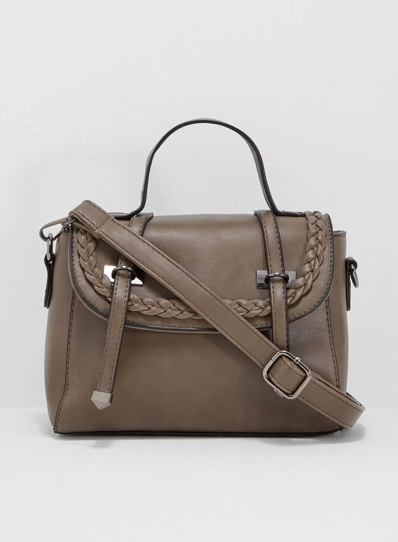 Ginger Braid Detail Satchel