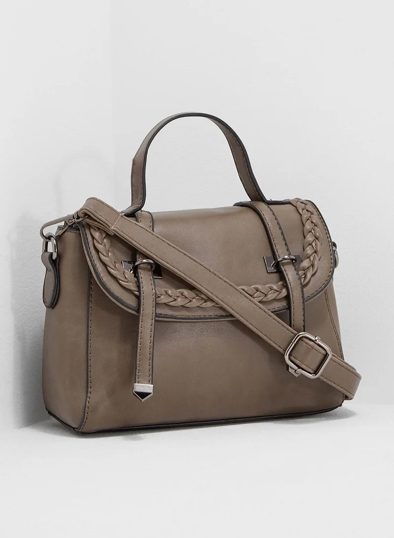Ginger Braid Detail Satchel