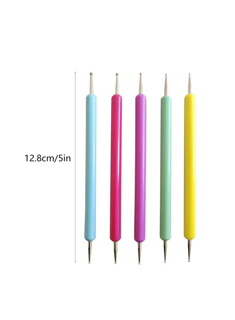 Goolsky 5 pc Professional Nail Art Dotting Pen Kit - Perfect for Manicures and Nail Specialists - Image 5