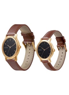 Sonata Round Shape Leather Band Analog Wrist Watch Set 71288164WL01 - 48 mm - Tan  - Image 1