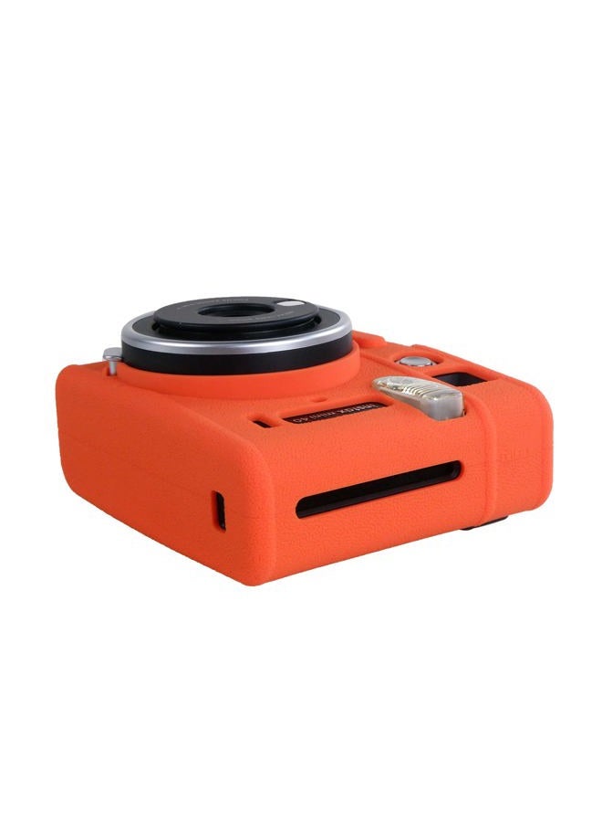 Rieibi حافظة سيليكون واقية ميني 40 - حافظة مطاطية خفيفة الوزن لكاميرا فوجي إنستكس ميني 40 - برتقالية - Image 4