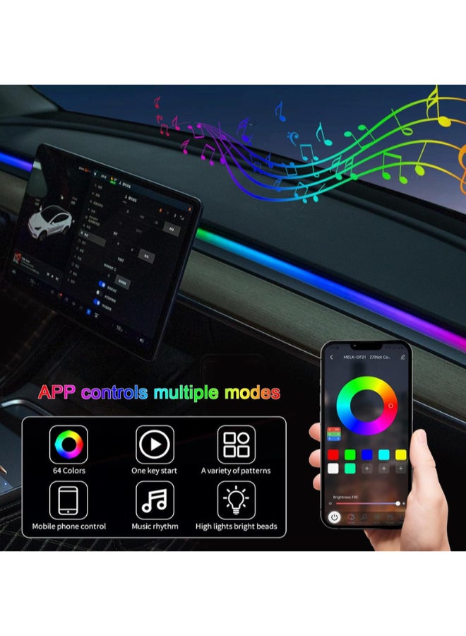 Car LED Lights Interior colorful Ambient Lighting USB Led Strip Lights for Cars - Image 2