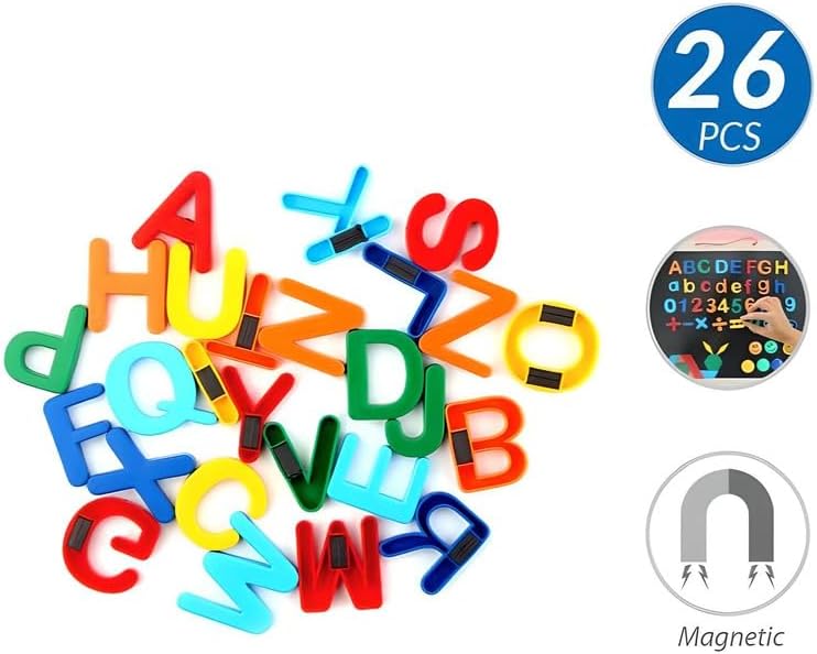 FITTO حروف إنجليزية مغناطيسية فيتو 26 قطعة - أحرف كبيرة، ألوان متنوعة للمنزل والمكتب - Image 4