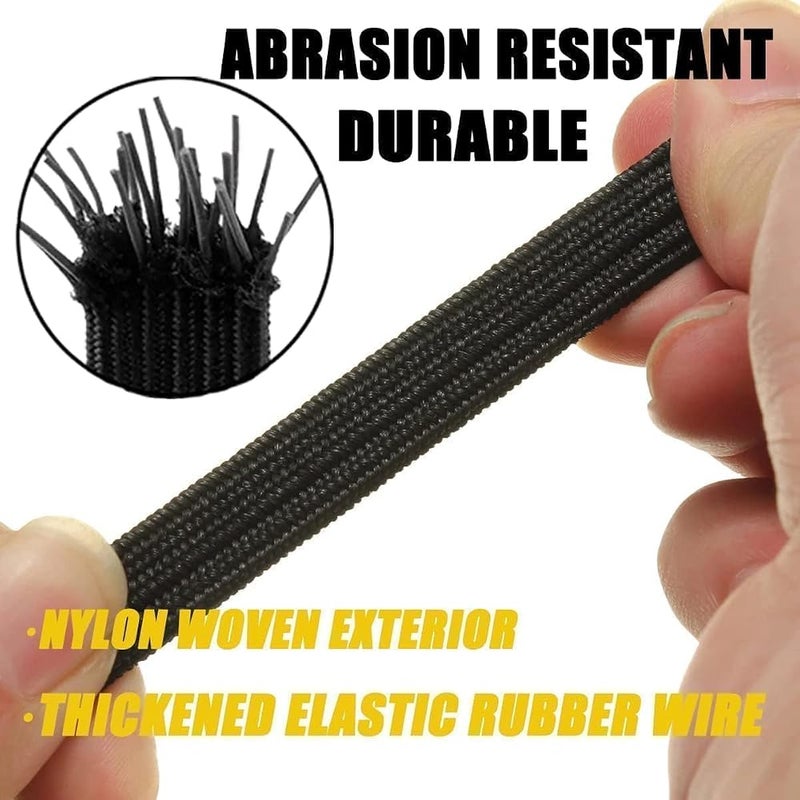 Aputue Motorcycle Helmet Rope, 2 Pack Retractable Elastic Straps with Rubber Hooks, Adjustable Nylon Tension Cord for Cargo Luggage Carrier, Universal Fit for Bicycle Motorbike Backseat - Image 3