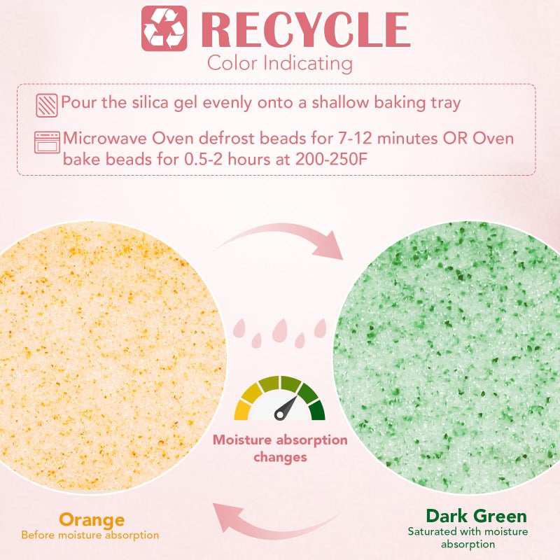VOISEN Silica Gel Flower Drying, 10LBS Silica Gel for Drying Flowers,Color Indicating Flower Preservation Kit Contains Flowers Desiccant, Brush, Gloves, Plastic Box - Image 5