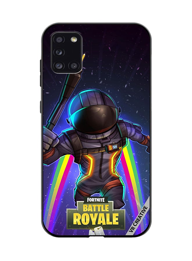 VR CREATIVE غطاء حماية لهاتف سامسونج جالاكسي A31 بتصميم قاذف الفضاء فورتنايت متعدد الألوان - Image 1