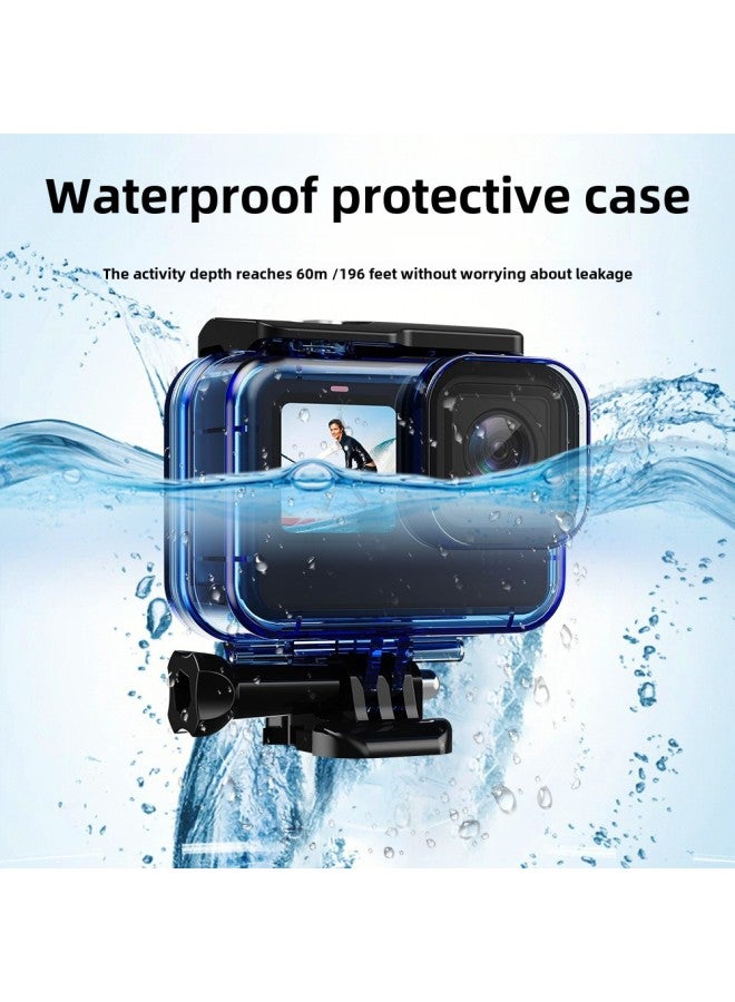 Generic Suitable For Gopro Accessories 9-13 Waterproof Case Suit Sports Camera Accessories Disassembly-free Lens Multiple Colors-Color:9-13 Waterproof Shell Set (blue) - Image 3