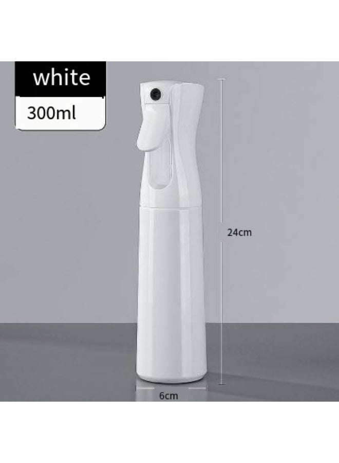 High-pressure solid color continuous spray bottle high-density hydrating makeup spray bottle dilution fine mist spray bottle alcohol ultra-fine atomization, capacity 300 ml, white style - Image 1