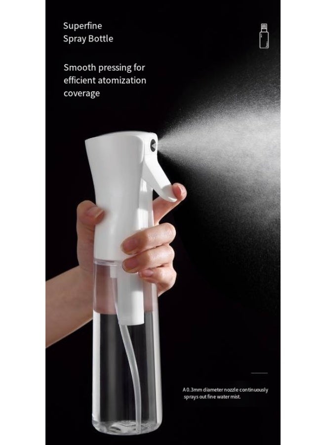 High-pressure solid color continuous spray bottle high-density hydrating makeup spray bottle dilution fine mist spray bottle alcohol ultra-fine atomization, capacity 300 ml, white style - Image 5