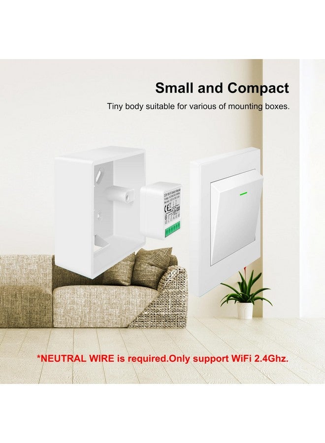 Auslese Auslese® WiFi Smart Light Switch Breaker Hidden DIY Module Smart APP Remote Control DC 12/24V AC 100-240V Work Compatible with Alexa Echo Google Home (Wifi- 5A Circuit Breaker 2 Way - 4G) - Image 5