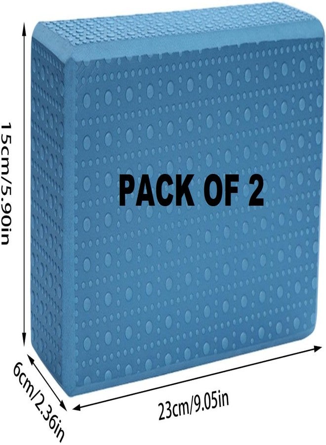 MAGHROLA Portable Yoga Bricks Block EVA Foam- Anti-Slip Extra Dotted Texture Yoga Blocks For Yoga,Pilates,Meditation,Stability,Deepen Fitness Stretching Aid Balance Health Sports Gym Exercise Block [pack - 2] - Image 2
