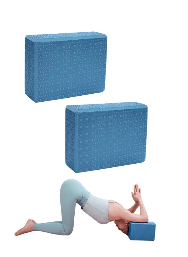 MAGHROLA Portable Yoga Bricks Block EVA Foam- Anti-Slip Extra Dotted Texture Yoga Blocks For Yoga,Pilates,Meditation,Stability,Deepen Fitness Stretching Aid Balance Health Sports Gym Exercise Block [pack - 2] - Image 1