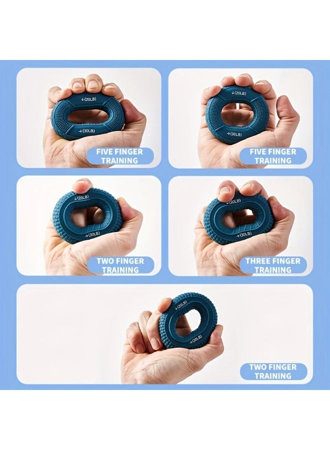 Goolsky 20-30LB Adjustable Strength Hand Grip Ring - Silicone Carpal Expander for Muscle Power & Body Building Training with Finger Ring  - Image 4