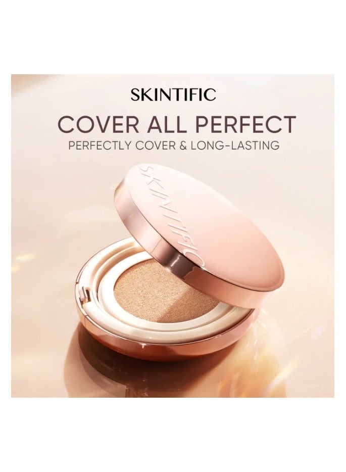 SKINTIFIC PERFECT & HYDRATE COMBO-Cover Perfect Glow Cushion (02 Ivory) + Radiance Booster Serum Spray Poreless Flawless - Image 2
