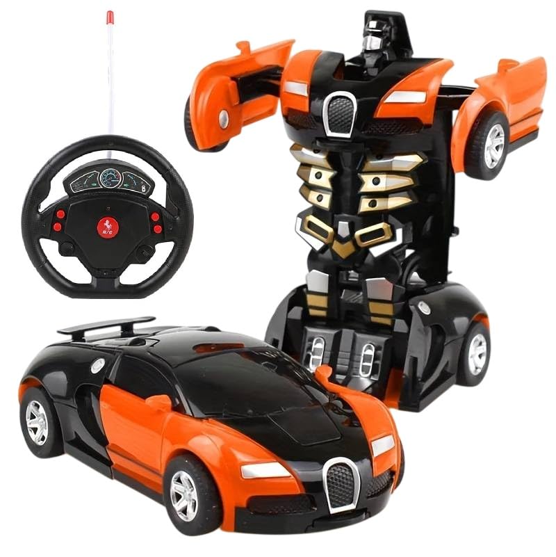 Amitasha Transform Remote Control Car 2-in-1 Convertible Steering Robot RC Car for Kids Boys Birthday Gift - Image 1