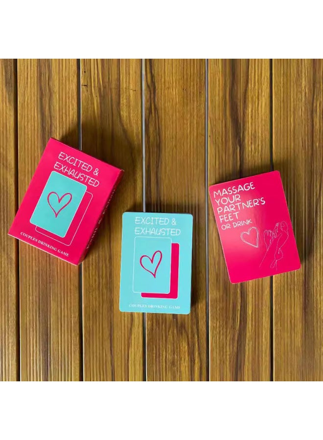 Full English Version Excited & Exhausted Couple Lover Drinking English Table Game Card-Color:OUR MOMENTS Families Home Edition  - Image 3