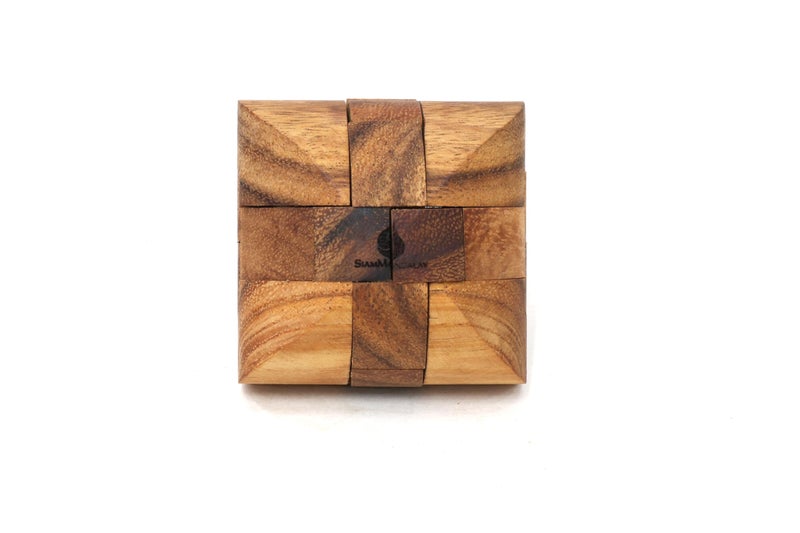 SiamMandalay Ascher: 3D Brain Teaser Wooden Puzzle for Adults from SiamMandalay with SM Gift Box(Pictured) - Handheld, Organic & Deluxe Quality Lotus Kumiki - Image 4