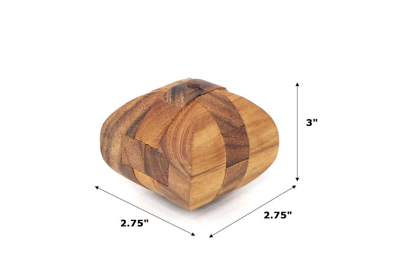SiamMandalay Ascher: 3D Brain Teaser Wooden Puzzle for Adults from SiamMandalay with SM Gift Box(Pictured) - Handheld, Organic & Deluxe Quality Lotus Kumiki - Image 2