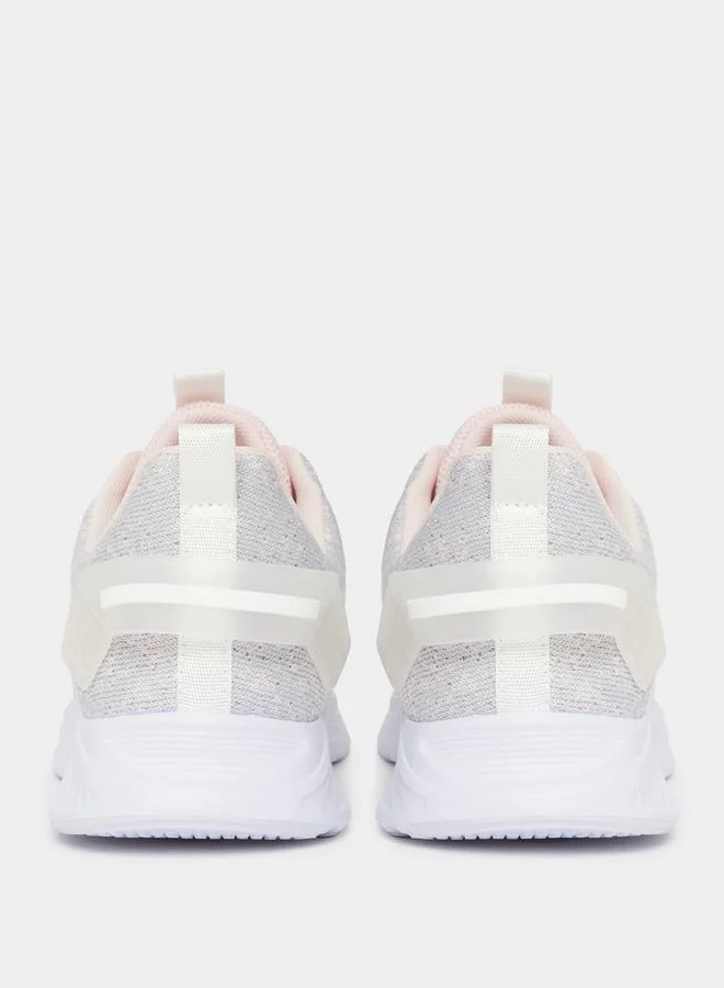 Styli Active Lace-Up Knitted Mesh Sneakers