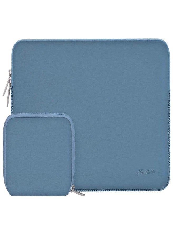 MOSISO Laptop Case 13.3 inch, 13-13.3 inch Laptop Sleeve Bag Compatible with MacBook Air/Pro 13/Pro 14 M5 M4 M3 M2 M1, HP Dell ASUS Lenovo, Neoprene Computer Sleeve Bag with Small Case, Navy Lime - Image 1