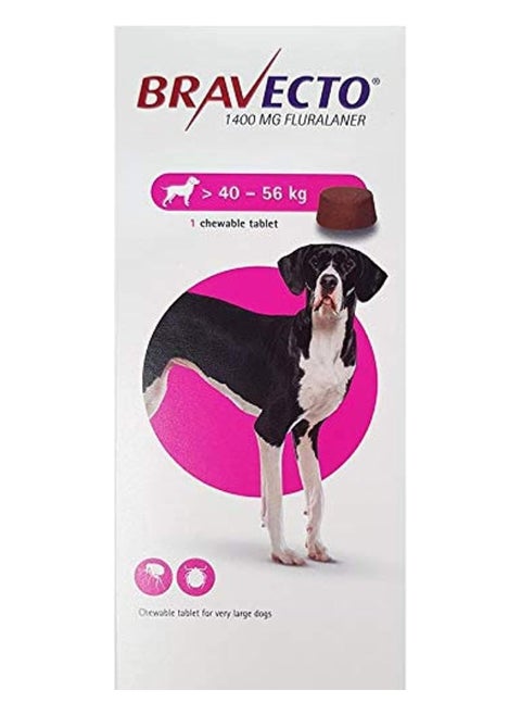 MSD BRAVECTO Tick and Flea Chewable Tablet for dogs  Pet Health Supplements 1 Tablet