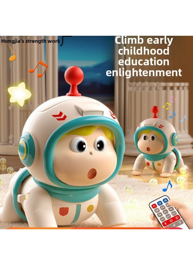 null - # Crawling Toys 0-1-Year-Old Babies Learn To Crawl, Guide And Head Up Practice Training Male Babies For 3 To 6 Months-Colour:Remote Control Luxury Battery✅[220 Early Childhood Education Content + Learning To Call Mom And Dad + Learning To Speak With Magic Sounds] - Image 1