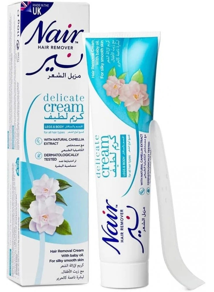 نير مزيل الشعر كريم لطيف مع مستخلص الكاميليا الطبيعي 110 جرام