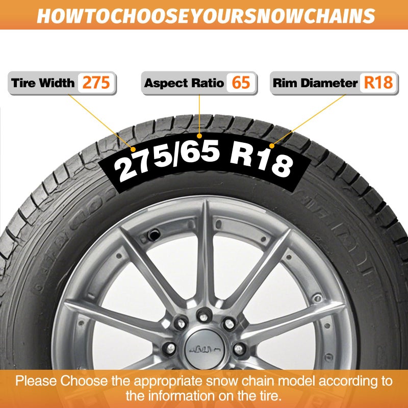 DEDC Auto Lock Snow Tire Chains, 50s Quick Easy, Enhanced Manganese Steel Alloy Endurance Life 650 Mi, Icy and Snowy Road Tire Traction for Car SUV 235 245 255 265 275 Set of 2 (LS1521) - Image 4