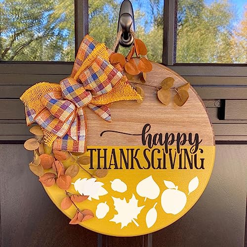 SUNVERSE Fall Stencils Thanksgiving Stencils Autumn Hello Pumpkin Happy Harvest Stencil Templates for Painting on Wood Wall Door Mats Fabric - Image 3