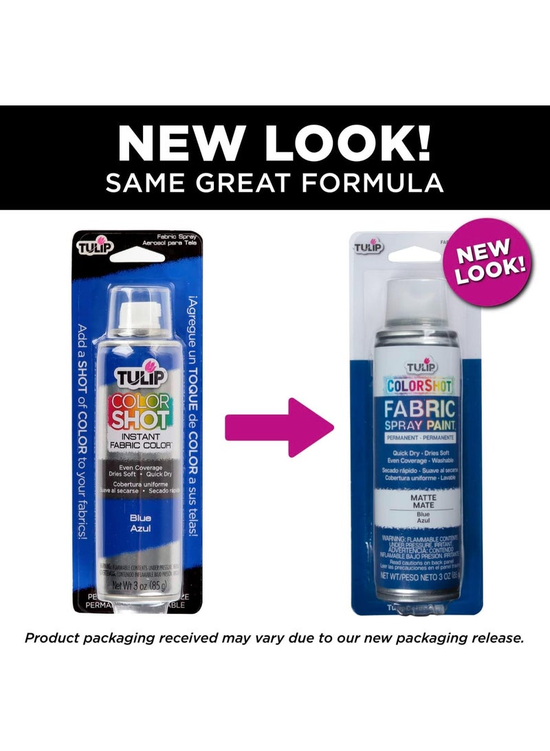 Tulip طلاء قماش بخاخ تلوين توليب، طلاء قماش دائم، بخاخ 3 أونصات، أزرق - Image 3