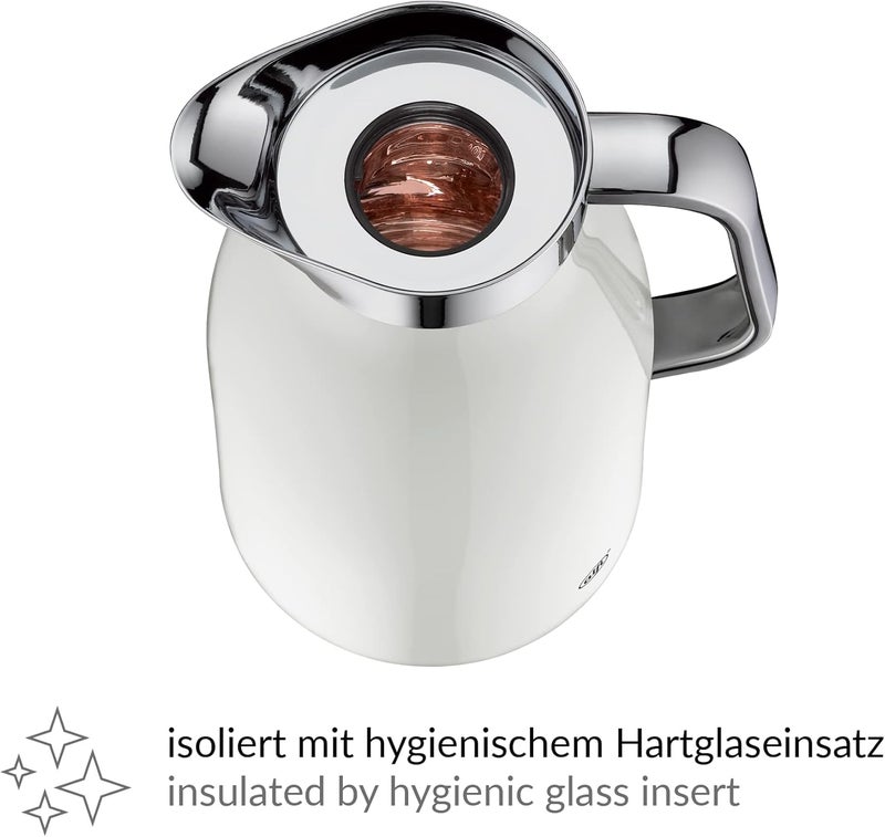 Alfi Thermos Flask, Stainless steel body Plastic handle Glass insert, Coconut White, 1,5 Liter - Image 3
